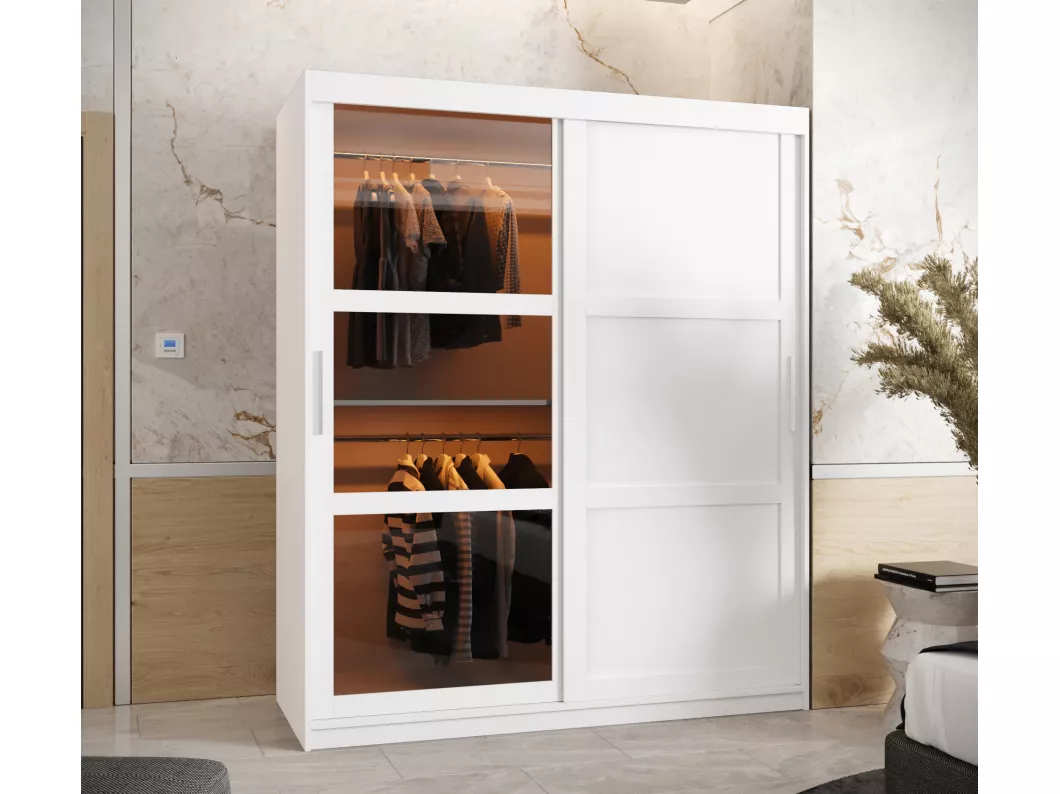 Kauf Unique SCHWEBETÜRENSCHRANK DOME 3 200/150/62 2-türig (Weiß) im Angebot