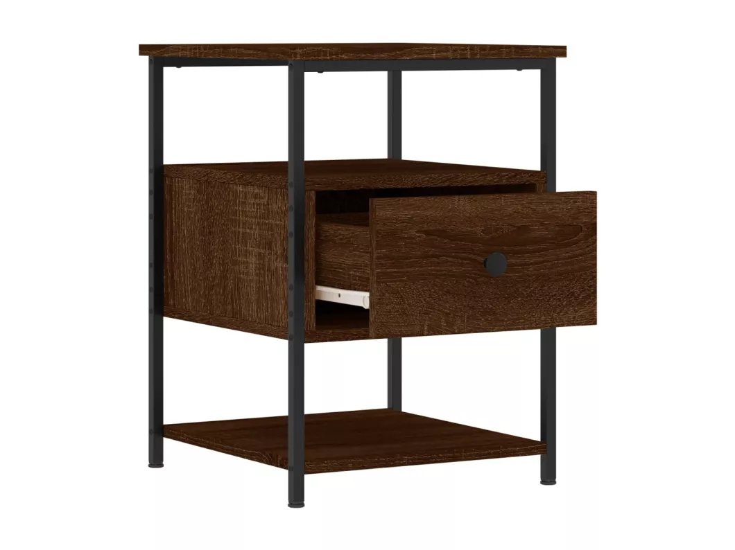 Kauf Unique Nachttisch Braun Eichen-Optik 40x42x56 cm Holzwerkstoff Fabrik Onlineshop