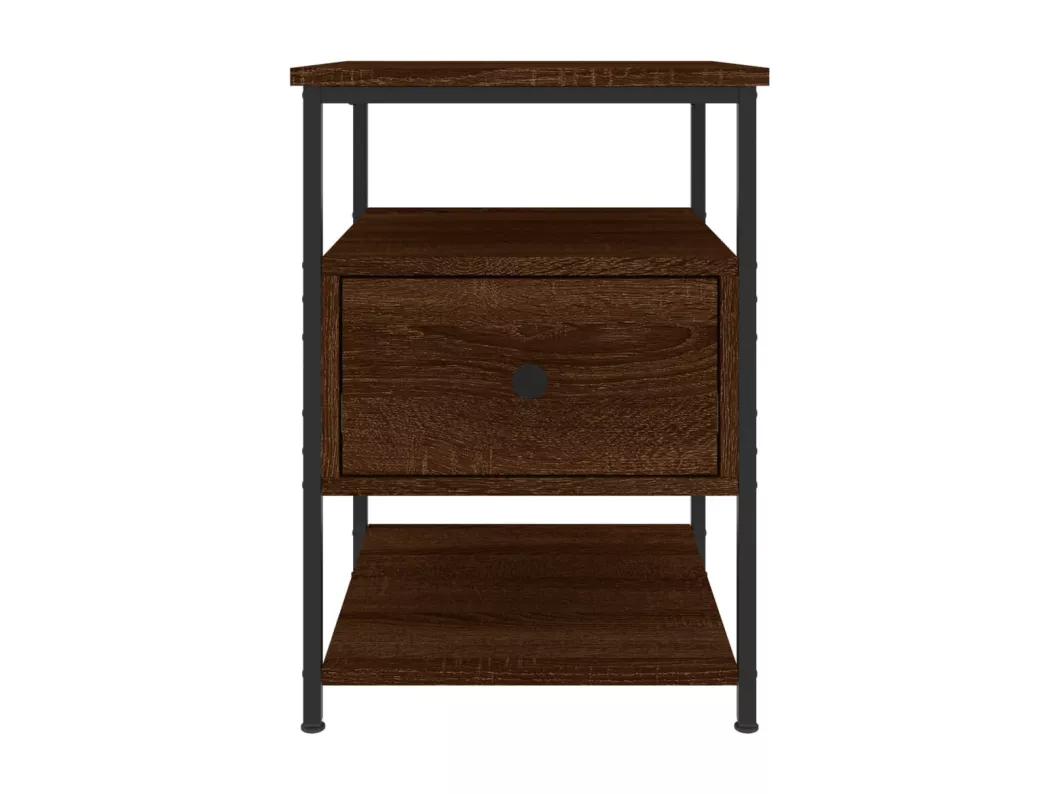 Kauf Unique Nachttisch Braun Eichen-Optik 40x42x56 cm Holzwerkstoff Fabrik Onlineshop