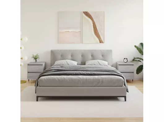 Kauf Unique Nachttische 2 Stk. Grau Sonoma 40x35x50 cm Holzwerkstoff
