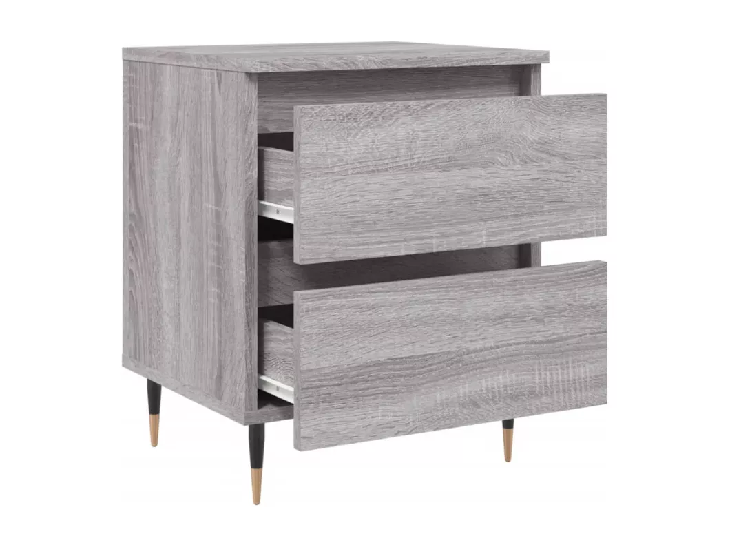 Kauf Unique Nachttische 2 Stk. Grau Sonoma 40x35x50 cm Holzwerkstoff Fabrikpreis