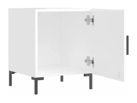 Kauf Unique Nachttisch Hochglanz-Weiß 40x40x50 cm Holzwerkstoff Sonderangebot