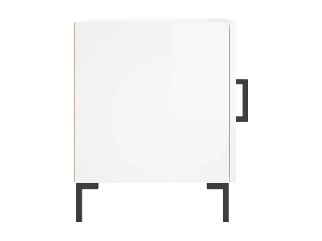 Kauf Unique Nachttisch Hochglanz-Weiß 40x40x50 cm Holzwerkstoff Sonderangebot