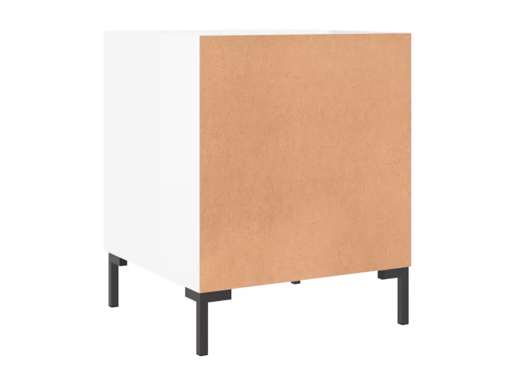 Kauf Unique Nachttisch Hochglanz-Weiß 40x40x50 cm Holzwerkstoff Sonderangebot