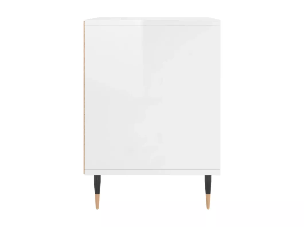 Kauf Unique Nachttisch Hochglanz-Weiß 40x35x50 cm Holzwerkstoff Rabatt