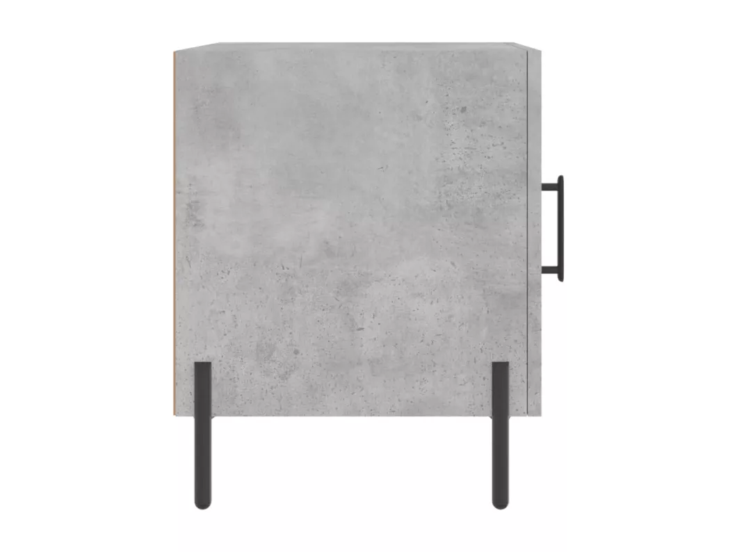 Kauf Unique Nachttische 2 Stk. Betongrau 40x40x50 cm Holzwerkstoff Günstig kaufen