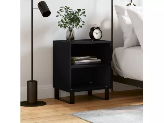 Kauf Unique Nachttisch Schwarz 40x30x50 cm Holzwerkstoff Versandkostenfrei