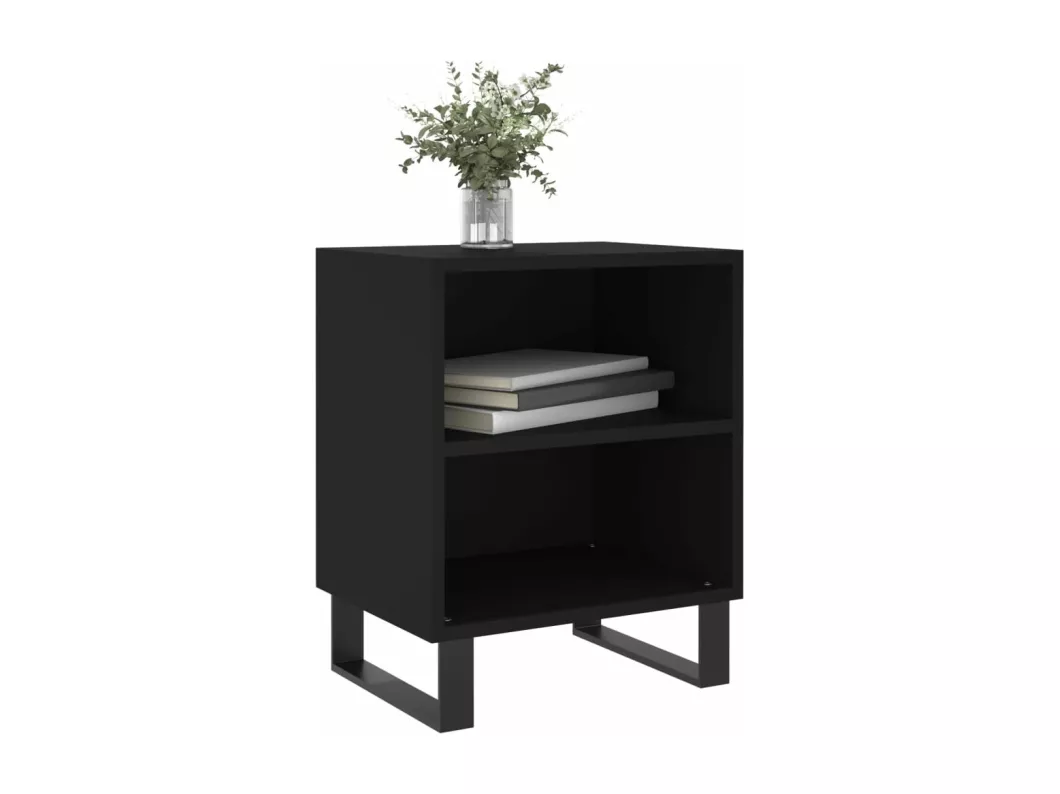 Kauf Unique Nachttisch Schwarz 40x30x50 cm Holzwerkstoff Versandkostenfrei