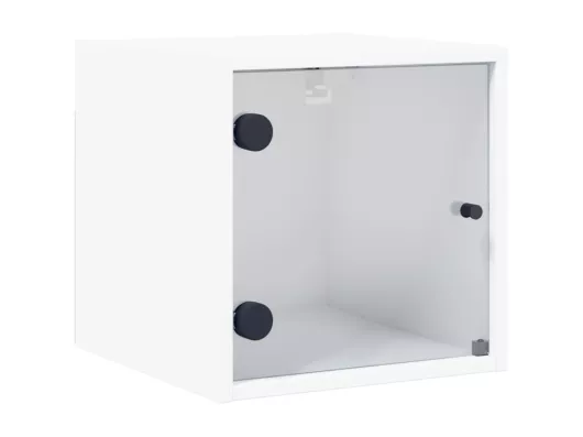 Kauf Unique Nachttische mit Glastüren 2 Stk. Weiß 35x37x35 cm Flash Sale