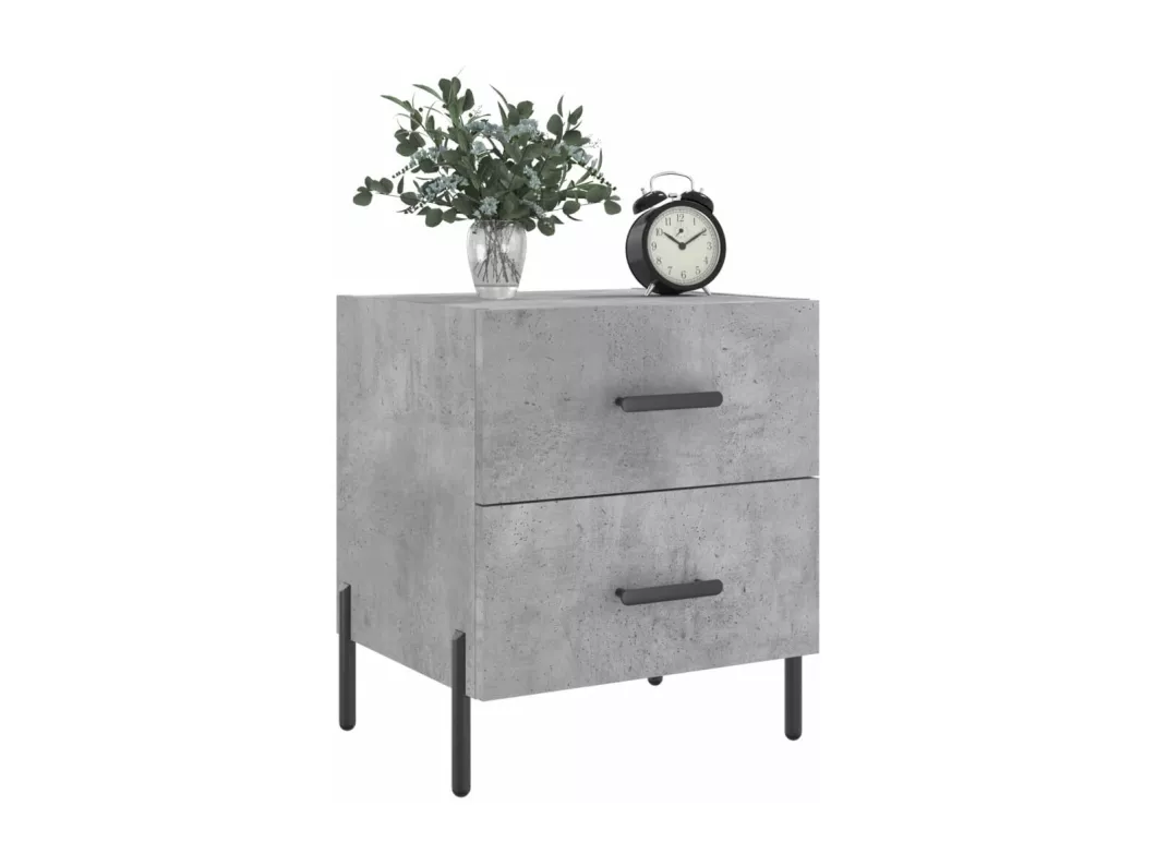 Kauf Unique Nachttische 2 Stk. Betongrau 40x35x47,5 cm Holzwerkstoff Begrenztes Angebot