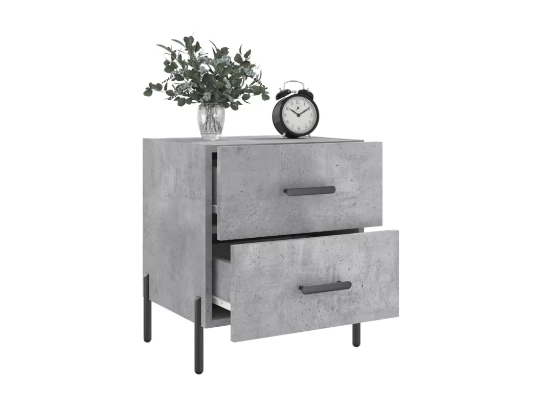 Kauf Unique Nachttische 2 Stk. Betongrau 40x35x47,5 cm Holzwerkstoff Begrenztes Angebot