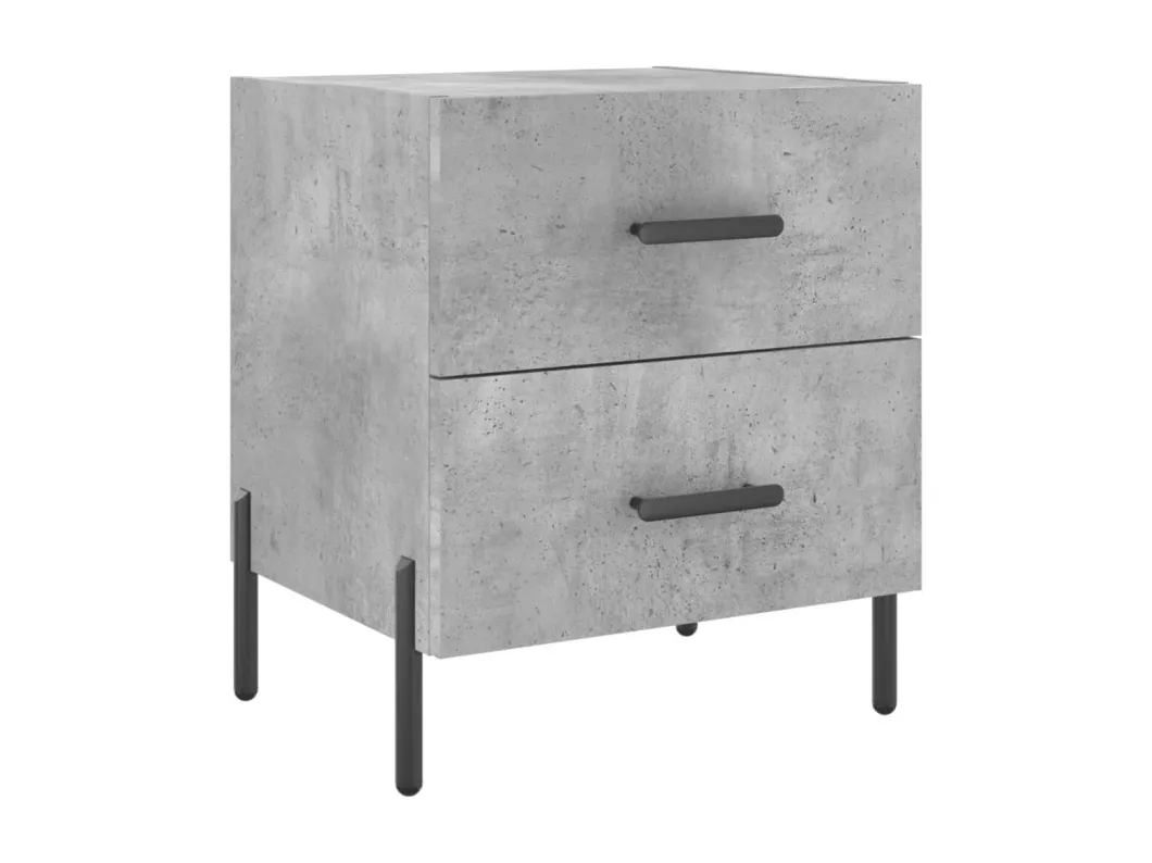 Kauf Unique Nachttische 2 Stk. Betongrau 40x35x47,5 cm Holzwerkstoff Begrenztes Angebot