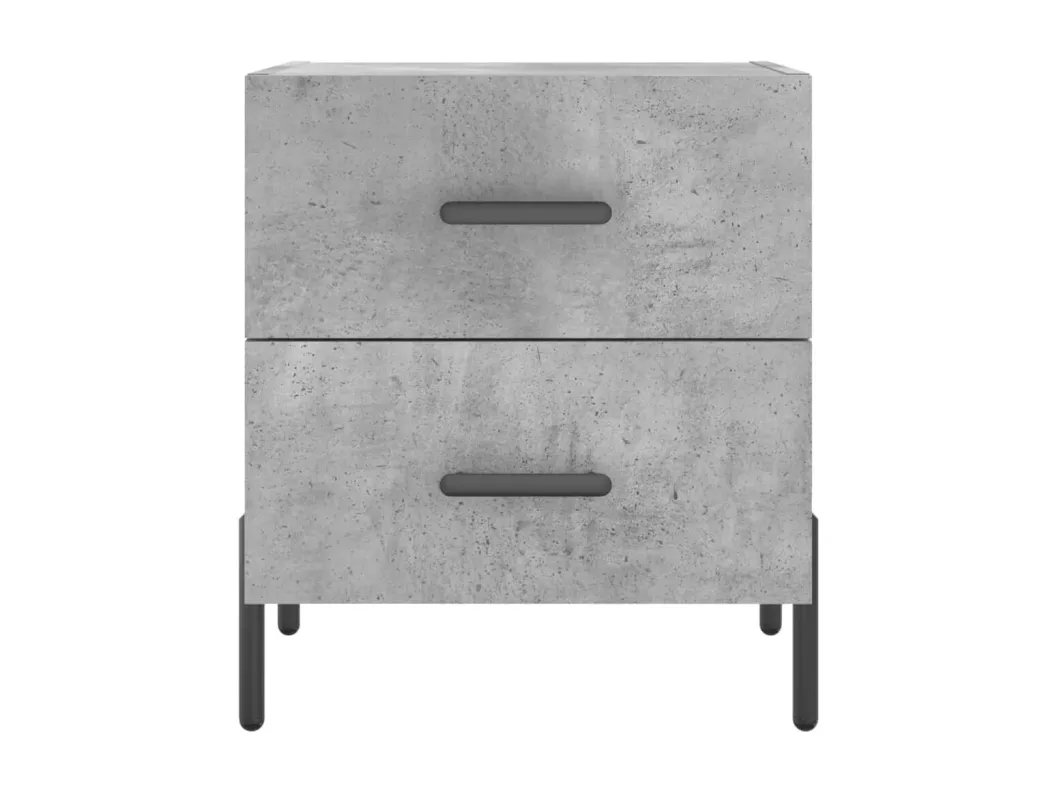 Kauf Unique Nachttische 2 Stk. Betongrau 40x35x47,5 cm Holzwerkstoff Begrenztes Angebot