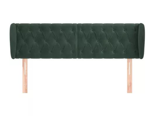 Kauf Unique Kopfteil mit Ohren Dunkelgrün 163x23x78/88 cm Samt Saisonschlussverkauf