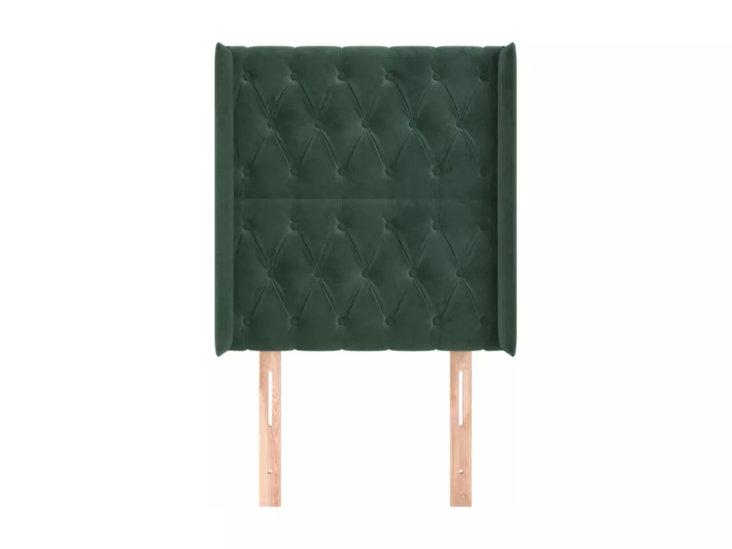 Kauf Unique Kopfteil mit Ohren Dunkelgrün 83x16x118/128 cm Samt Black Friday