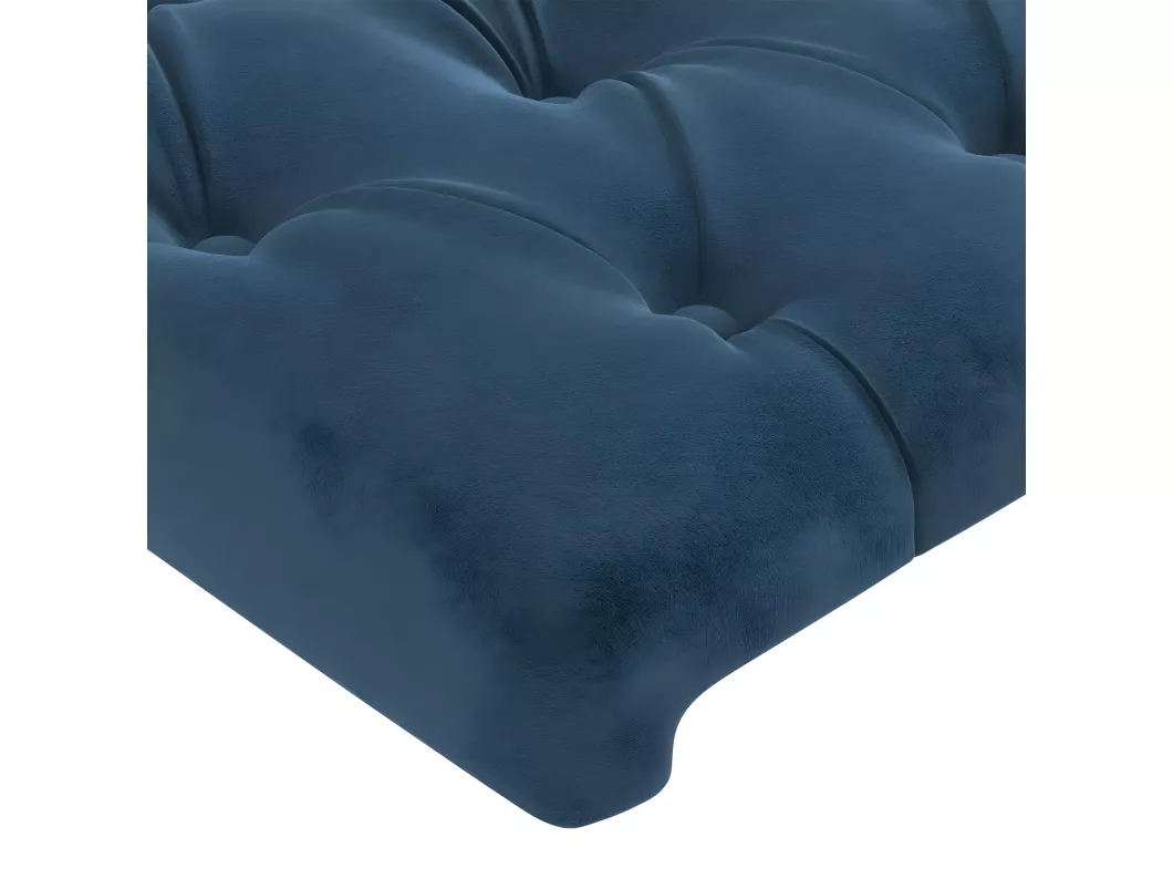 Kauf Unique Kopfteil mit Ohren Dunkelblau 93x16x78/88 cm Samt Weihnachtsangebot