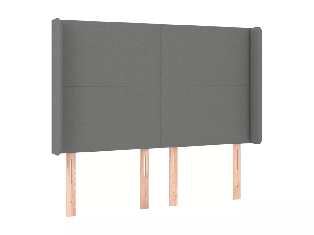 Kauf Unique LED Kopfteil Dunkelgrau 147x16x118/128 cm Stoff Vatertagsangebot