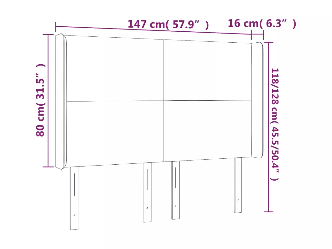 Kauf Unique LED Kopfteil Dunkelgrau 147x16x118/128 cm Stoff Vatertagsangebot