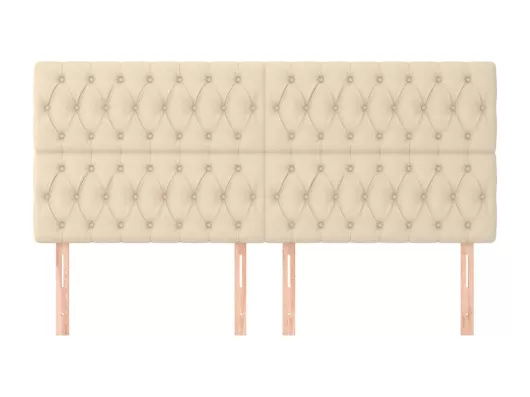 Kauf Unique Kopfteile 4 Stk. Creme 100x7x78/88 cm Stoff Valentinstagsangebot