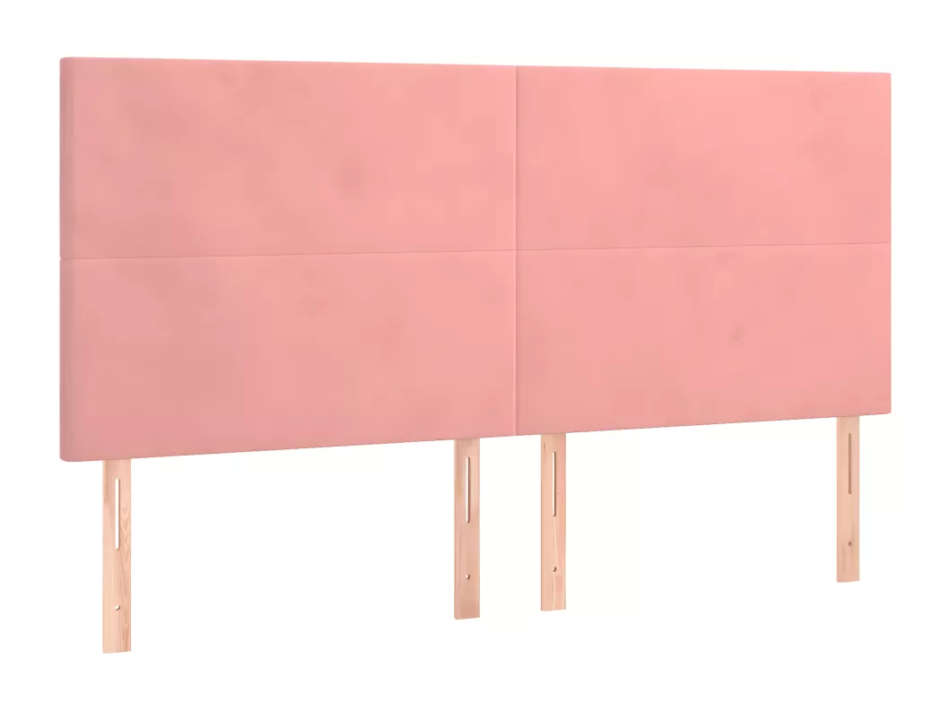 Kauf Unique LED Kopfteil Rosa 200x5x118/128 cm Samt Zeitlich begrenztes Angebot