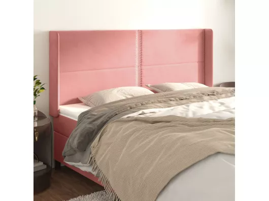 Kauf Unique Kopfteil mit Ohren Rosa 163x16x118/128 cm Samt