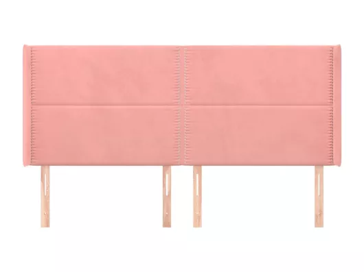 Kauf Unique Kopfteil mit Ohren Rosa 163x16x118/128 cm Samt Große Rabatte