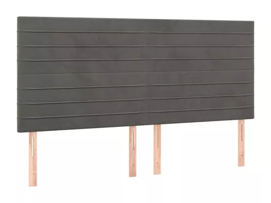 Kauf Unique LED Kopfteil Dunkelgrau 180x5x118/128 cm Samt Saisonale Angebote