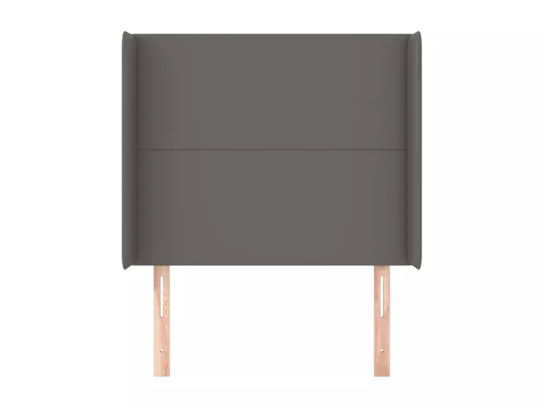 Kauf Unique Kopfteil mit Ohren Grau 93x16x118/128 cm Kunstleder Räumungsverkauf