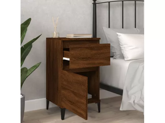 Kauf Unique Nachttische 2 Stk. Braun Eichen-Optik 40x35x70 cm Tägliche Deals