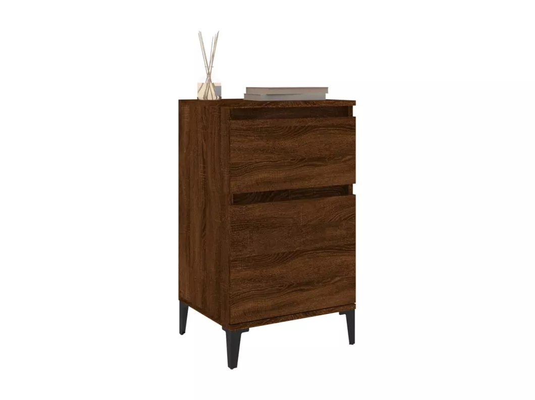 Kauf Unique Nachttische 2 Stk. Braun Eichen-Optik 40x35x70 cm Tägliche Deals