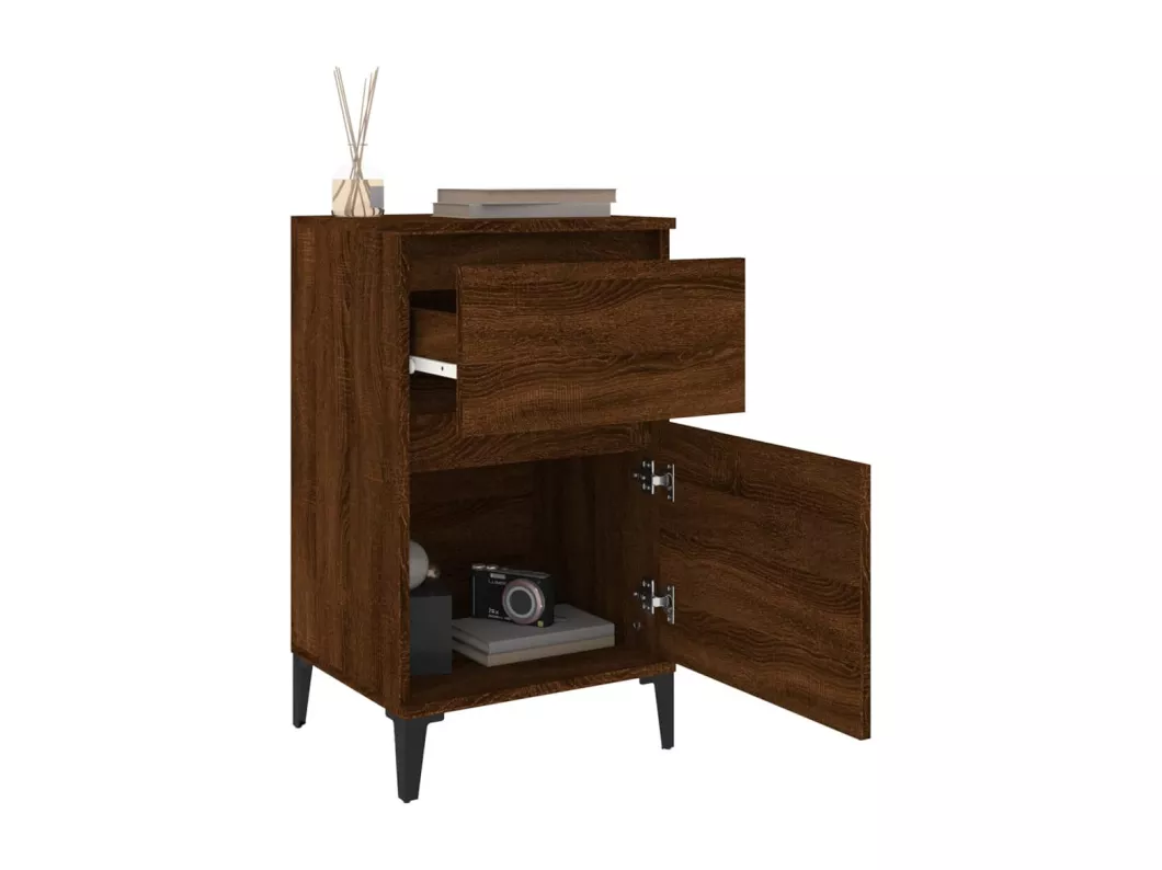 Kauf Unique Nachttische 2 Stk. Braun Eichen-Optik 40x35x70 cm Tägliche Deals