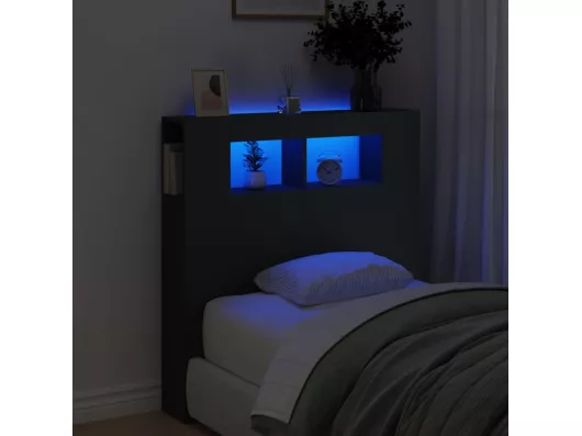 Kauf Unique LED-Kopfteil Schwarz 100x18,5x103,5 cm Holzwerkstoff