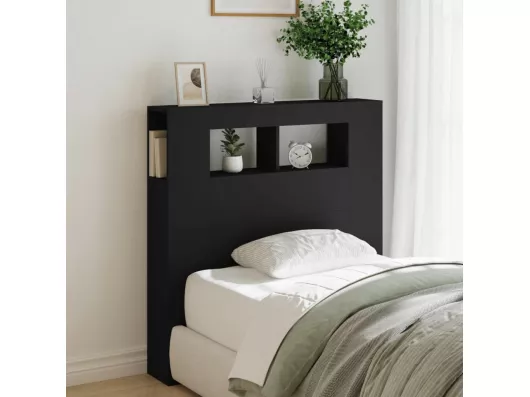 Kauf Unique LED-Kopfteil Schwarz 100x18,5x103,5 cm Holzwerkstoff Sonderangebote