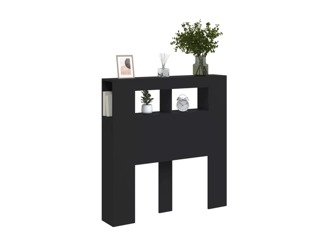 Kauf Unique LED-Kopfteil Schwarz 100x18,5x103,5 cm Holzwerkstoff Sonderangebote