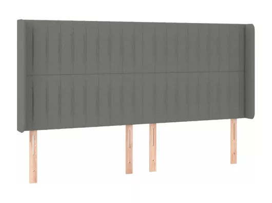 Kauf Unique LED Kopfteil Dunkelgrau 203x16x118/128 cm Stoff Wochenangebot