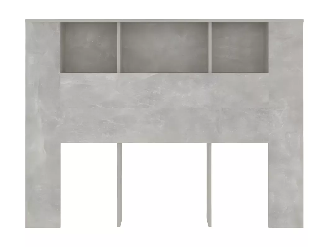 Kauf Unique Kopfteil mit Ablagen Betongrau 140x18,5x104,5 cm Kostenlose Rückgabe