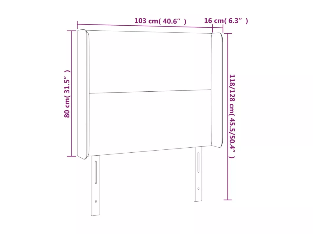 Kauf Unique LED Kopfteil Hellgrau 103x16x118/128 cm Stoff JETZT KAUFEN