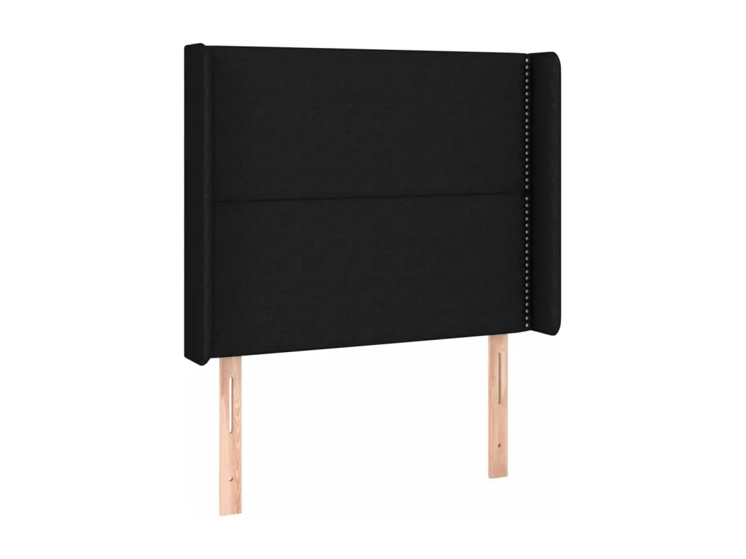 Kauf Unique LED Kopfteil Schwarz 93x16x118/128 cm Stoff Neueste Stile