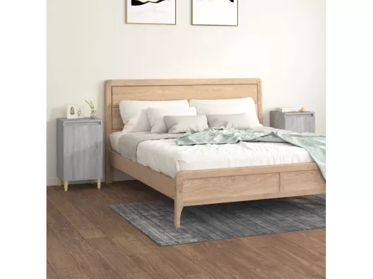 Kauf Unique Nachttische 2 Stk. Grau Sonoma 40x35x70 cm Holzwerkstoff