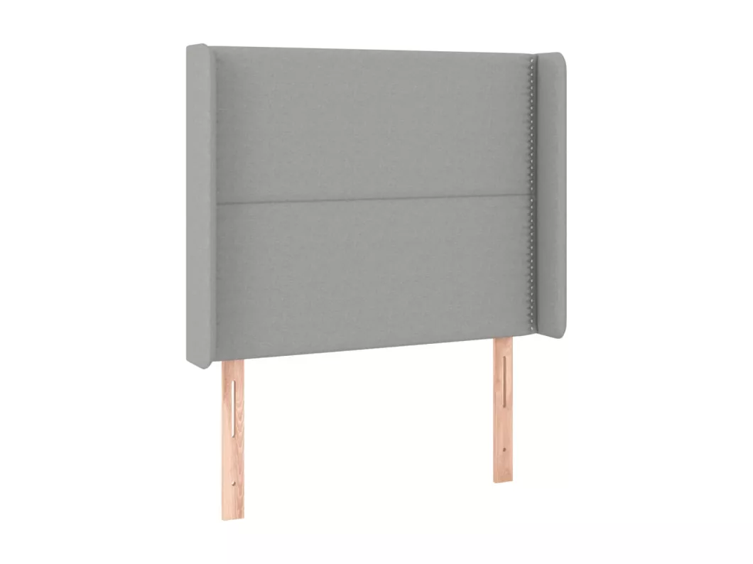 Kauf Unique LED Kopfteil Hellgrau 83x16x118/128 cm Stoff Bis zu 60% Rabatt