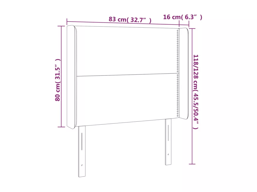 Kauf Unique LED Kopfteil Hellgrau 83x16x118/128 cm Stoff Bis zu 60% Rabatt