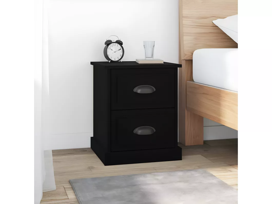 Kauf Unique Nachttische 2 Stk. Schwarz 39x39x47,5 cm Holzwerkstoff