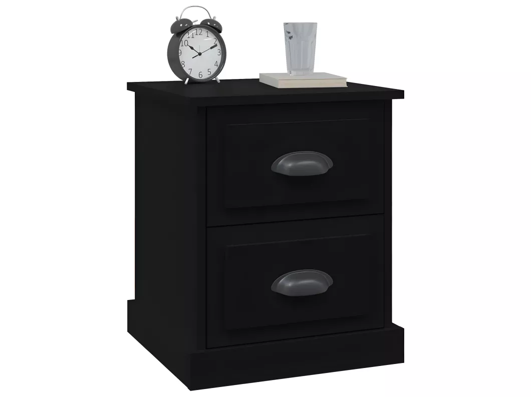 Kauf Unique Nachttische 2 Stk. Schwarz 39x39x47,5 cm Holzwerkstoff Bis zu 65% Rabatt