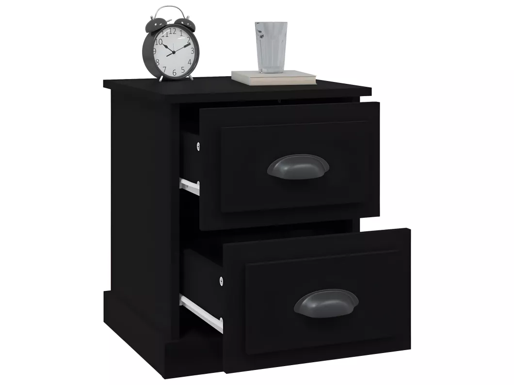 Kauf Unique Nachttische 2 Stk. Schwarz 39x39x47,5 cm Holzwerkstoff Bis zu 65% Rabatt