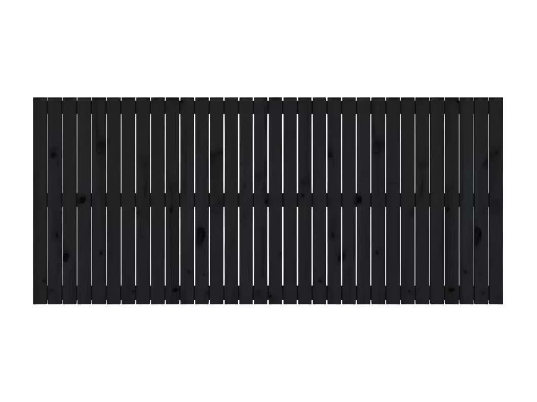 Kauf Unique Wand-Kopfteil Schwarz 204x3x90 cm Massivholz Kiefer Discount Store für neue Produkte