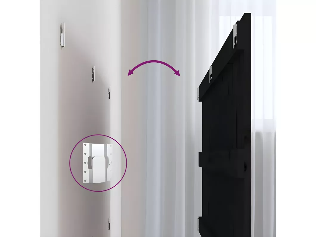 Kauf Unique Wand-Kopfteil Schwarz 204x3x90 cm Massivholz Kiefer Discount Store für neue Produkte