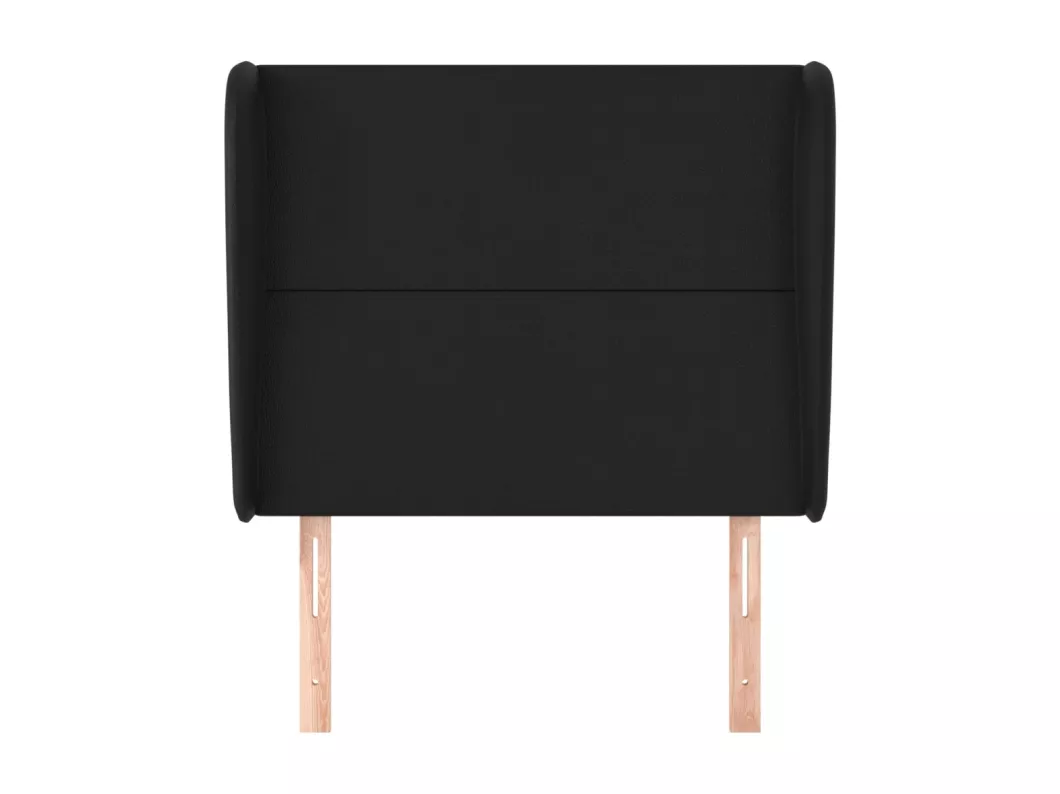 Kauf Unique Kopfteil mit Ohren Schwarz 93x23x118/128 cm Kunstleder Super Rabatt