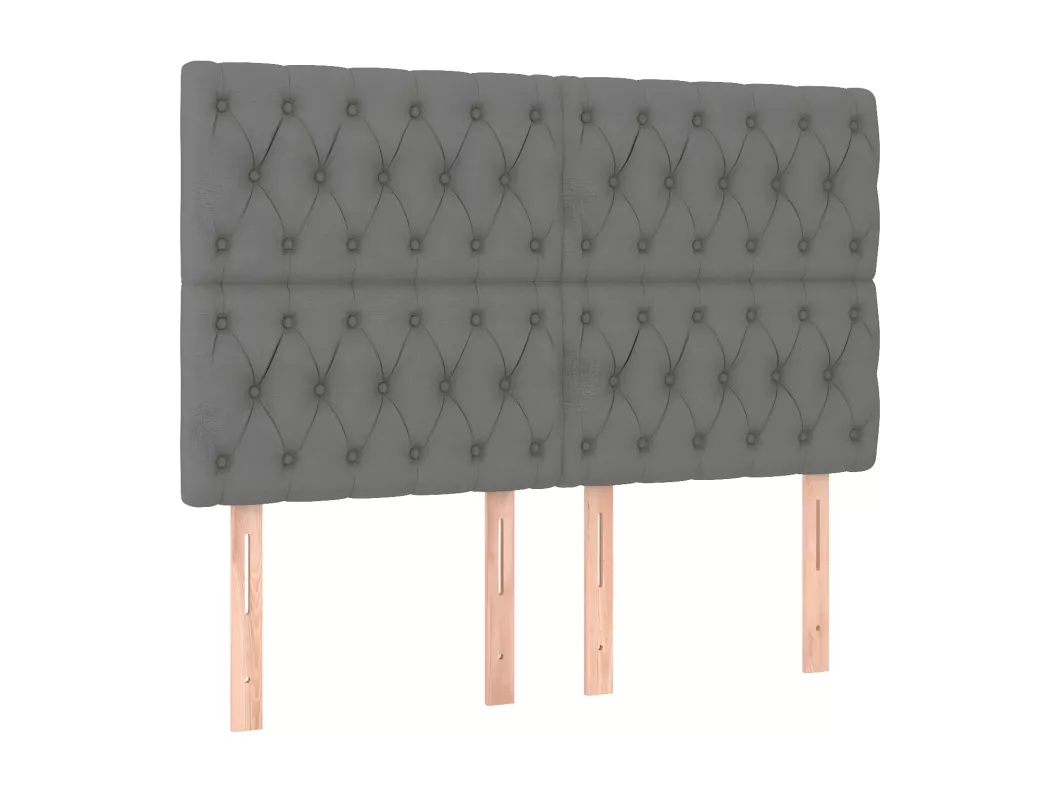 Kauf Unique LED Kopfteil Dunkelgrau 144x7x118/128 cm Stoff 50% Rabatt mit kostenlosem Versand