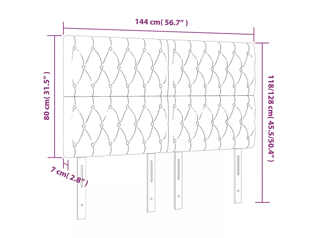 Kauf Unique LED Kopfteil Dunkelgrau 144x7x118/128 cm Stoff 50% Rabatt mit kostenlosem Versand