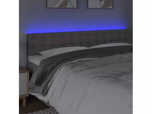 Kauf Unique LED Kopfteil Grau 160x5x78/88 cm Kunstleder Rabatte dieses Monats